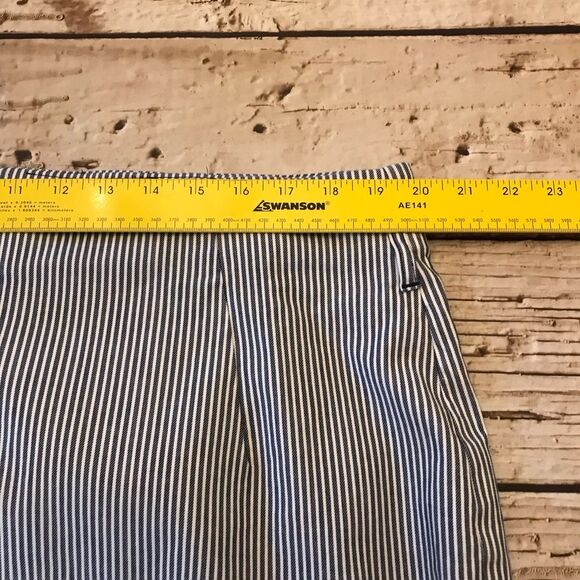 Lane Bryant Womens Striped Blue White Belted Pencil Skirt Sz 22 - Picture 9 of 15